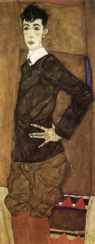 Egon Schiele Portrait of Erich Lederer oil painting picture